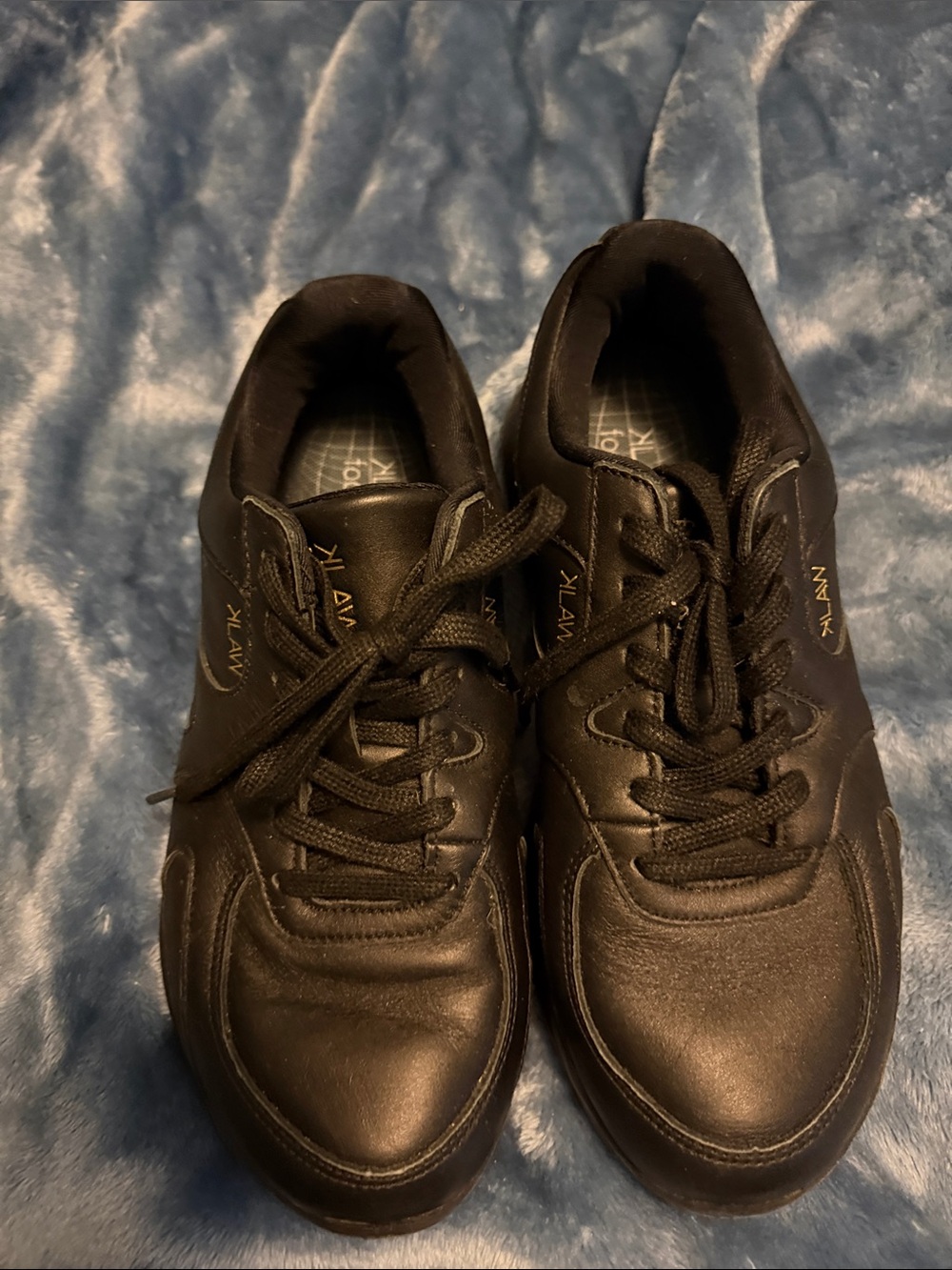 Women's Black Lace-Up Athletic Sneakers